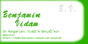 benjamin vidam business card